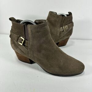 Blondo Waterproof Suede Ankle Boots - Women's Size 8M - Taupe/Mushroom